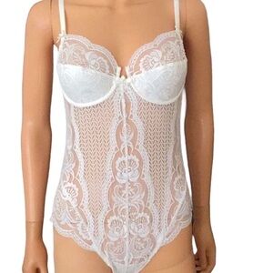 LA PERLA White Lace Bodysuit